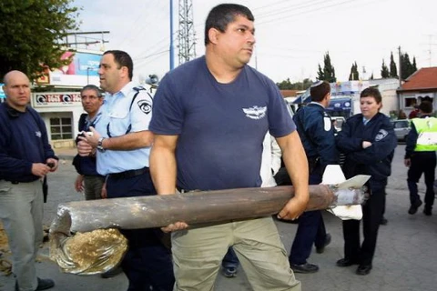 Tên lửa tự chế Qassam. (Nguồn: AFP) 