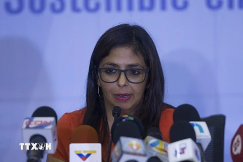 Ngoại trưởng Venezuela Delcy Rodríguez. (Nguồn: EPA/TTXVN)