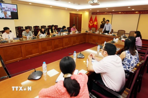 Một cuộc hội thảo về báo chí tại Thông tấn xã Việt Nam. (Ảnh: Danh Lam/TTXVN)