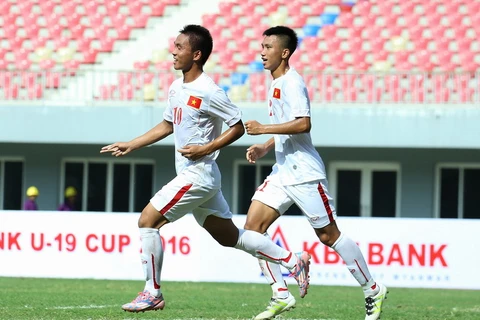 U19 Việt Nam đang tạm dẫn đầu với 4 điểm sau 2 lượt trận. (Nguồn: MFF)