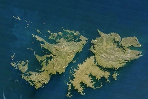 Quần đảo tranh chấp nằm ở Nam Đại Tây Dương mà Buenos Aires gọi là Malvinas và London gọi là Falklands. (Nguồn: AFP)