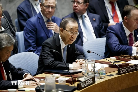 Tổng Thư ký Liên hợp quốc Ban Ki-moon. (Nguồn: EPA/TTXVN)