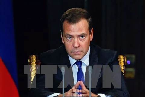 Thủ tướng Nga Dmitry Medvedev. (Nguồn: AFP/TTXVN)