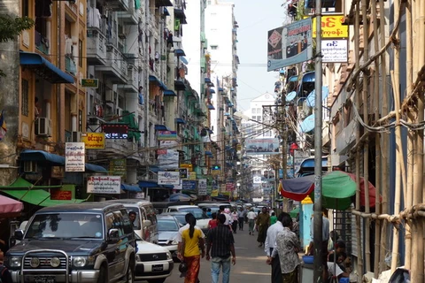 Đường phố ở Yangon. (Nguồn: wikimedia)