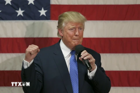 Ông Donald Trump trong chiến dịch vận động tranh cử ở Sandown, New Hampshire ngày 6/10. (Nguồn: AFP/TTXVN)