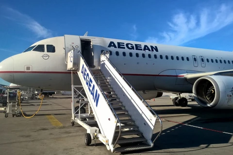 Máy bay của hãng hàng không Aegean. (Nguồn: wordpress.com)