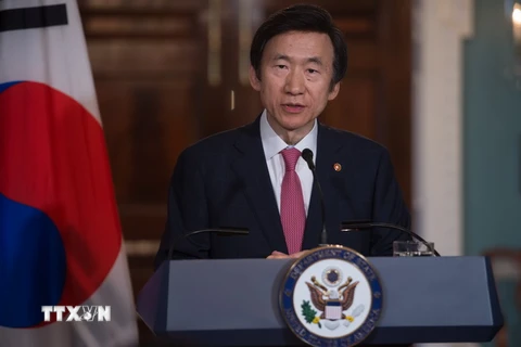 Ngoại trưởng Hàn Quốc Yun Byung-se tại một cuộc họp ở Washington DC, ngày 19/10. (Nguồn: AFP/TTXVN)