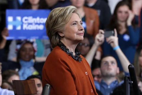 Ứng viên đảng Dân chủ, cựu Ngoại trưởng Hillary Clinton. (Nguồn: Getty Images)