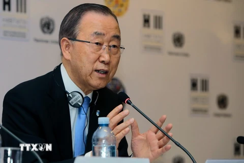 Tổng Thư ký Liên hợp quốc Ban Ki-moon. (Nguồn: AFP/TTXVN)