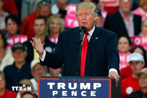 Ứng viên Donald Trump trong cuộc vận động tranh cử ở Springfield, bang Ohio, ngày 27/10. (Nguồn: AFP/TTXVN)