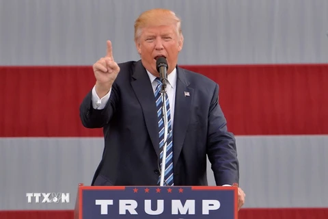 Ông Donald Trump trong chiến dịch vận động tranh cử ở Greensboro, North Carolina ngày 14/10. (Nguồn: AFP/TTXVN)