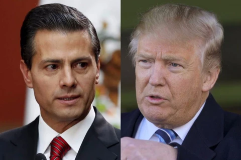 Tống thống Mexico Enrique Pena Nieto và Tổng thống đắc cử Mỹ Donald Trump. (Nguồn: Reuters)