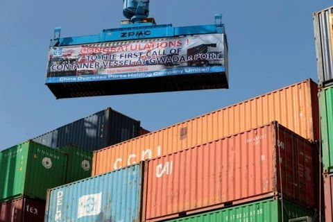 Container tại cảng Gwadar. (Nguồn: Reuters)