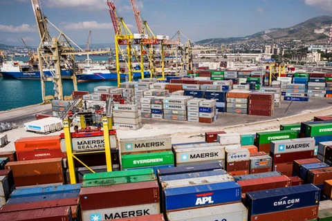 Container tại cảng Novorossiysk. (Nguồn: worldmaritimenews.com)