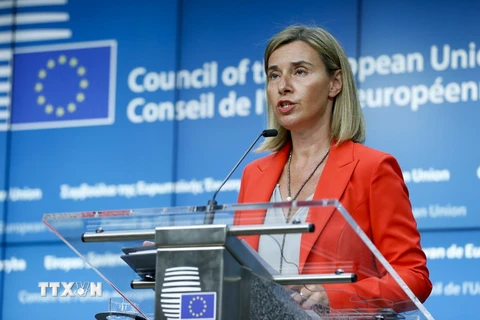 Đại diện cấp cao phụ trách chính sách an ninh đối ngoại của Liên minh châu Âu (EU) Federica Mogherini. (Nguồn: THX/TTXVN)