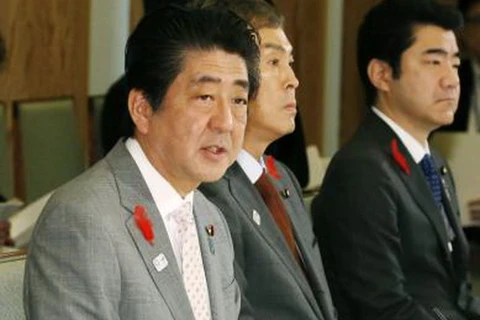 Thủ tướng Nhật Bản Shinzo Abe trong một cuộc họp về TPP tại thủ đô Tokyo ngày 7/10. (Nguồn: Kyodo/TTXVN)