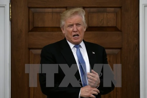Tổng thống đắc cử Mỹ Donald Trump tại cuộc họp báo ở Bedminster, bang New Jersey ngày 20/11. (Nguồn: EPA/TTXVN)
