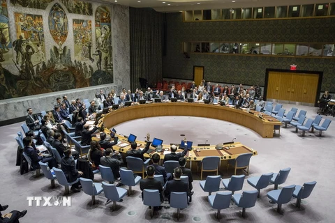 Toàn cảnh phiên họp của Hội đồng Bảo an Liên hợp quốc về Nghị quyết áp đặt lệnh trừng phạt mới đối với Triều Tiên, tại New York ngày 30/11. (Nguồn: AP/TTXVN)