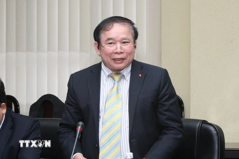 Thứ trưởng Bộ Giáo dục và Đào tạo Việt Nam Bùi Văn Ga phát biểu. (Ảnh: Quý Trung/TTXVN)