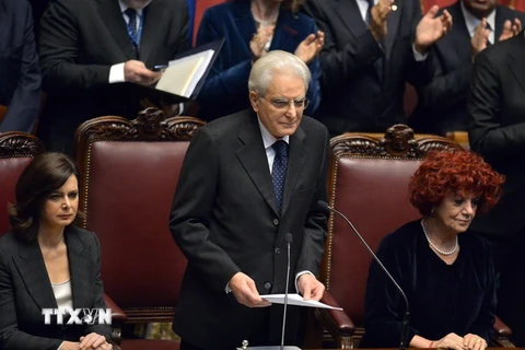 Tổng thống Italy Sergio Mattarella. (Nguồn: AFP/TTXVN)