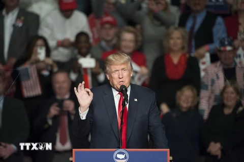 Tổng thống đắc cử Mỹ Donald Trump tại một sự kiện ở Hershey, bang Pennsylvania ngày 15/12. (Nguồn: EPA/TTXVN)