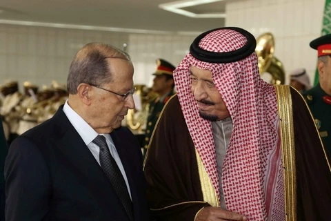 Tổng thống Liban Michel Aoun (trái) và Quốc vương Saudi Arabia Salman. (Nguồn: Reuters)