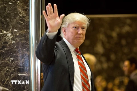 Tổng thống đắc cử Mỹ Donald Trump tại New York ngày 16/1. (Nguồn: AFP/TTXVN)