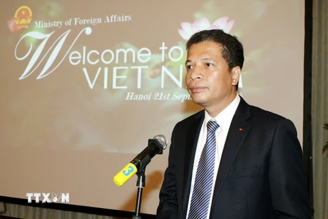Đại sứ Việt Nam tại Trung Quốc Đặng Minh Khôi. (Ảnh: Nguyễn Dân/TTXVN)