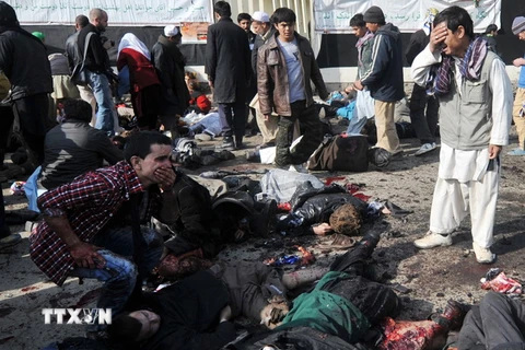 Hiện trường một vụ đánh bom ở Kabul. (Nguồn: AFP/TTXVN)