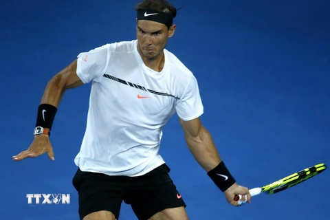 Rafael Nadal tại Giải Quần vợt mở rộng Australia ở Melbourne, Australia ngày 29/1. (Nguồn: EPA/TTXVN) 