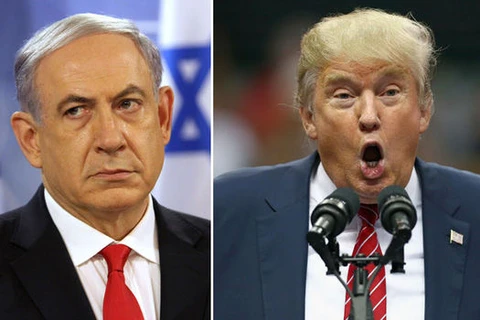 Thủ tướng Israel Benjamin Netanyahu và Tổng thống Mỹ Donald Trump. (Nguồn: Getty Images)