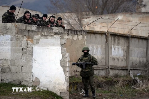 Ukraine từng tiến hành tập trận gần bán đảo Crimea. (Nguồn: AFP/TTXVN)