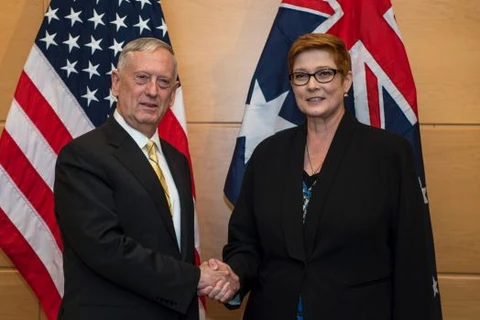 Bộ trưởng Quốc phòng Mỹ James Mattis và người đồng cấp Australia Marise Payne. (Nguồn: US DoD)