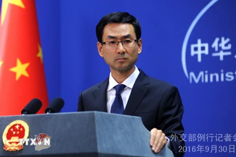Người phát ngôn Bộ Ngoại giao Trung Quốc Cảnh Sảng. (Nguồn: China Daily/TTXVN)
