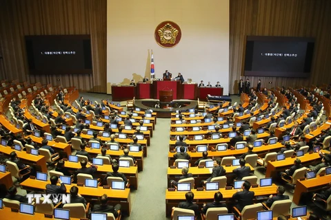 Một phiên họp của Quốc hội Hàn Quốc. (Nguồn: EPA/TTXVN)