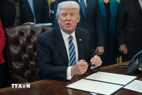 Tổng thống Mỹ Donald Trump tại Washington, DC ngày 13/3. (Nguồn: AFP/TTXVN)