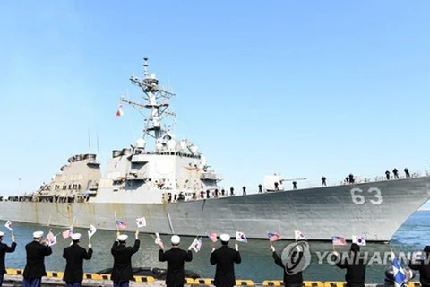 Tàu USS Stethem. (Nguồn: Yonhap)