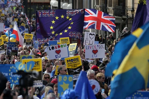 Dòng người biểu tình ở Anh. (Nguồn: AFP/Getty Images)