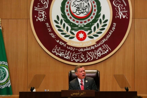 Quốc vương Abdullah của Jordan tại Hội nghị thượng đỉnh Liên đoàn Arab. (Nguồn: Reuters)