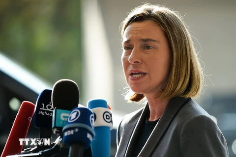 Đại diện cấp cao phụ trách chính sách an ninh và đối ngoại của Liên minh châu Âu (EU), bà Federica Mogherini. (Nguồn: AFP/TTXVN)