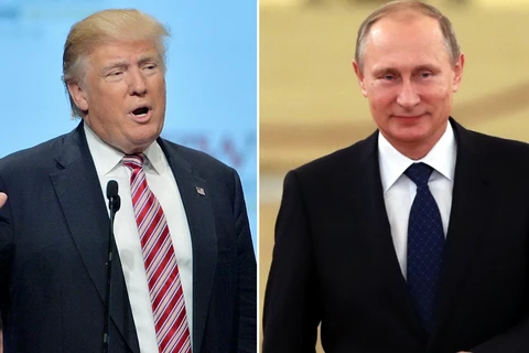 Tổng thống Nga Vladimir Putin và người đồng cấp Mỹ Donald Trump. (Nguồn: Getty Images)