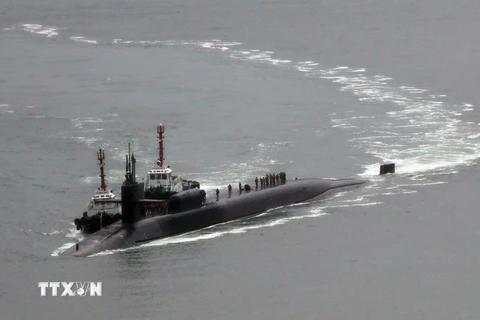 Tàu ngầm USS Michigan. (Nguồn: AFP/TTXVN)