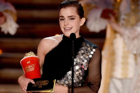 Emma Watson tại lễ trao giải. (Nguồn: bbc.co.uk)