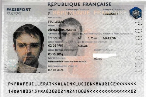 Hộ chiếu của Alain Feuillerat. (Nguồn: lavenir.net)