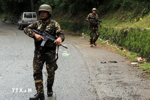 Binh sỹ Philippines trong chiến dịch truy quét phiến quân tại Marawi , miền Nam Mindanao. (Nguồn: AFP/TTXVN)