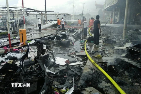 Hiện trường một vụ nổ ở Thái Lan. Ảnh minh họa. (Nguồn: THX/TTXVN)