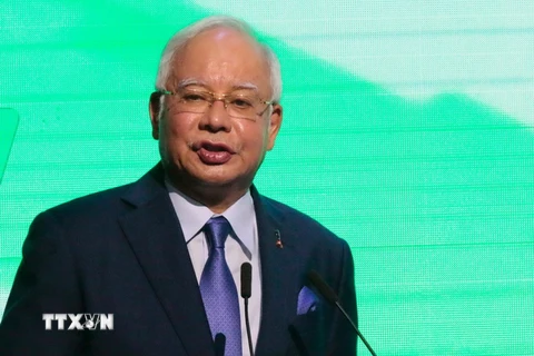 Thủ tướng Malaysia Najib Razak kêu gọi tăng cường tìm kiếm các thành viên hải quân bị mất tích. (Nguồn: EPA/TTXVN)