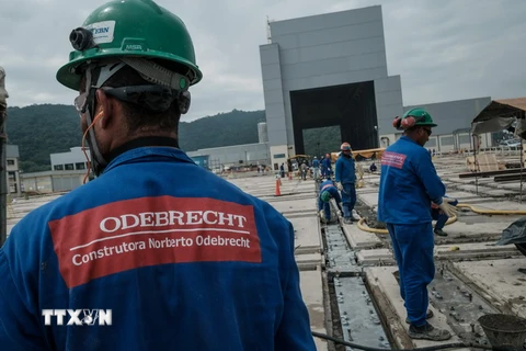 Một công trình xây dựng của công ty Odebrecht ở Rio de Janeiro ngày 7/4. (Nguồn: AFP/TTXVN)