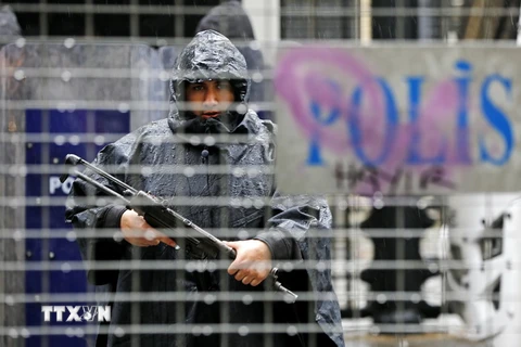 Cảnh sát Thổ Nhĩ Kỳ tuần tra tại Istanbul. (Nguồn: EPA/TTXVN)
