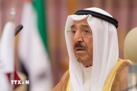 Quốc vương Kuwait Sheikh Sabah Al-Ahmad Al-Jaberal-Sabah tại Hội nghị thượng đỉnh Hội đồng hợp tác vùng Vịnh (GCC) ở Riyadh, Saudi Arabia ngày 21/5. (Nguồn: EPA/TTXVN)